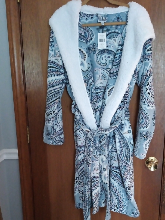 Vera Bradley Other - Vera Bradley Blue Paisley Sherpa-Lined Robe Jacket